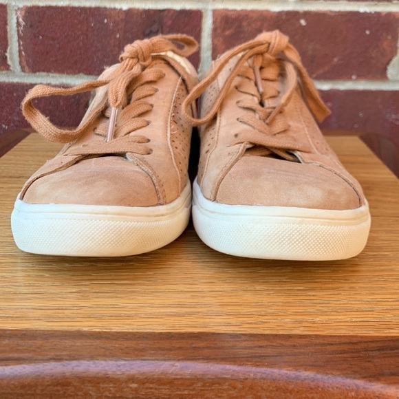 Lucky Brand Laurina Tan Leather Lace Up Sneakers - Picture 4 of 9